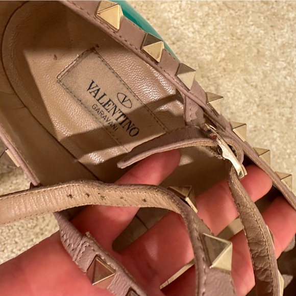 Green Valentino Rockstud Ballerina Flats - Picture 5 of 5